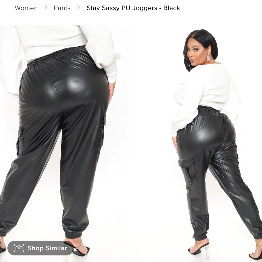 Stay class PU joggers black NWT